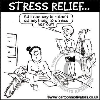 stress cartoon - small boxer facing bigger aggressive boxer. Recreate that stress/anger